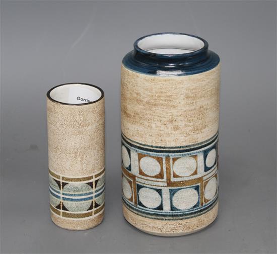 Two Troika cylindrical vases